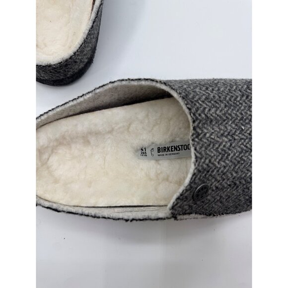 Birkenstock Zermatt Gray Wool Felt Clogs With Shearling Lining Unisex Size 41 EU - Picture 11 of 11